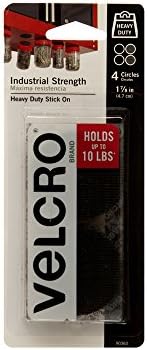 דבק מקבץ תעשייתי של Velcro מותג | חוזק חובה כבד בכיתה מקצועית | שימוש חיצוני מקורה, 1 7/8in, מעגלים 4 סטים